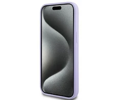Karl Lagerfeld KLHMP15SSCMKCRHU iPhone 15 6.1″ violetinis kietas dėklas Silicone Karl&Choupette Heads Ring