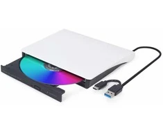 Kietasis diskas Gembird DVD-USB-031-BW External USB DVD drive, juodas-baltas