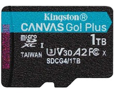 „Kingston Technology 1TB Micro SDXC Canvas Go Plus Gen4 200R A2 U3“ atminties kortelė be ADP