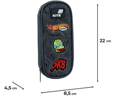 Kite Pieštukas case without supplies HW26-599. 21 cm x 8.5 cm. juodas