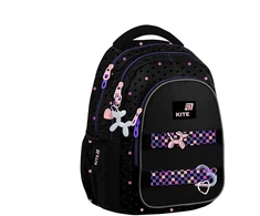 Kite School backpack K26-8001M-1. juodas/pink. 29x17x40 cm