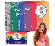 Holi Color Powder Set 6x100g Holi Cow 27335