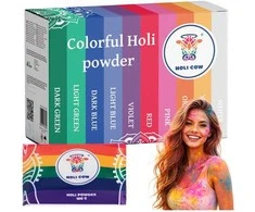 Holi Color Powder Set 10x100g Holi Cow 27334