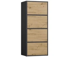 Top E Shop ALMA CHEST OF DRAWERS, ANTHRACITE/ARTISAN OAK