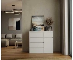 Top E Shop MALWA 1D5S Baltas CHEST OF DRAWERS