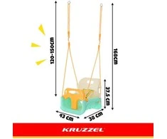 Kruzzel 3-in-1 Kreminis and Turquoise Children's Swing