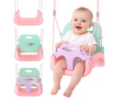 Kruzzel 3-in-1 pastel children's swing