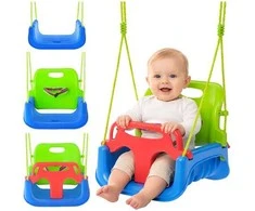 Huśtawka Kruzzel 3-in-1 žalias and mėlynas children's swing