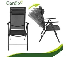 Gardlov juodas folding garden chair, 2 pieces