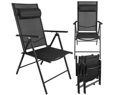 Gardlov juodas folding garden chair, 2 pieces