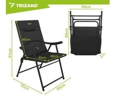 Camping chair 59x70x91cm - 2 pcs. Trizand