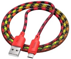 Laidas USB A į Micro USB Hoco 2,4A 1 m gradientinis raudonas