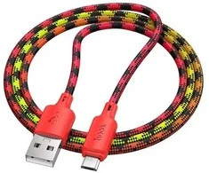 Laidas USB A į Micro USB Hoco 2,4A 1 m gradientinis raudonas