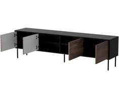 Laikiklis Cama Meble Cama CORTINA 4D TV cabinet 200x40x55 juodas/walnut