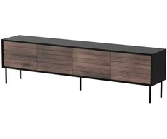 Laikiklis Cama Meble Cama CORTINA 4D TV cabinet 200x40x55 juodas/walnut