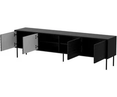 Cama Meble Cama CORTINA 4D TV cabinet 200x40x55 juodas