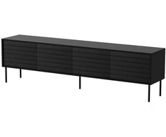Cama Meble Cama CORTINA 4D TV cabinet 200x40x55 juodas
