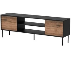 Laikiklis Cama Meble Cama EF CORTINA TV cabinet 180x40x60 juodas/walnut