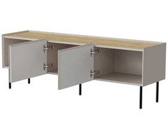 Laikiklis Cama Meble Cama FELLINI TV spintelė 150x40x52 kašmyro + alyvuotas ąžuolo stalviršis