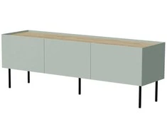 Laikiklis Cama Meble Cama FELLINI TV spintelė 150x40x52 alyvuogių + alyvuoto ąžuolo stalviršis
