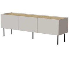 Laikiklis Cama Meble Cama FELLINI TV spintelė 150x40x52 kašmyro + alyvuotas ąžuolo stalviršis