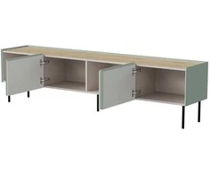 Laikiklis Cama Meble Cama FELLINI TV spintelė 200x40x52 alyvuogių + alyvuoto ąžuolo stalviršis