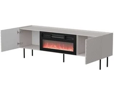 Cama Meble Cama LUCCA TV cabinet 180x40x59 cashmere + juodas fireplace