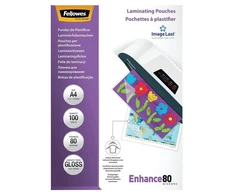 Laminator pouch Fellowes A4 80MKR 100PC