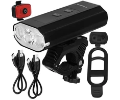1300lm LED bike light + Trizand rear light