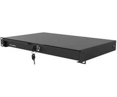 Lanberg 19" Rack Cabinet Drawer 1U 270 mm Juodas (1U/483 × 270 mm, Load Capacity iki 30 kg)