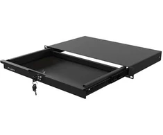 Lanberg 19" Rack spintelė su stalčiais 1U 270 mm Juodas (1U/483 × 270 mm, keliamoji galia iki 30 kg)