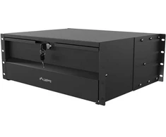 Lanberg 19" Rack spintelė su stalčiais 4U 360 mm Juodas (4U/483 × 360 mm, keliamoji galia iki 90 kg, 4 taškų tvirtinimas)