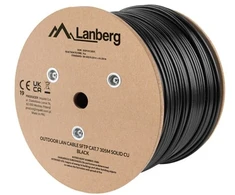 LANBERG LAN CABLE SFTP CAT.7 305M SOLID OUTDOOR CU Juodas FLUKE PASSED