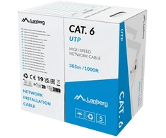 Lanberg LCU6L-11CU-0305-S networking cable Pilkas 305 m Cat6 U/UTP (UTP) Round