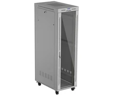 19" 42U 600 × 1000 Pilkas FLOOR-STANDING RACK CABINET WITH GLASS DOOR AND LCD, LANBERG (FLAT PACK)