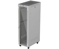 19" 42U 600 × 1000 Pilkas FLOOR-STANDING RACK CABINET WITH GLASS DOOR AND LCD, LANBERG (FLAT PACK)