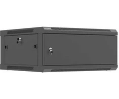 Lanberg Sieninė instaliacinė spintelė 19" 4U 600X600 | WF01-6604-00B | Juodas