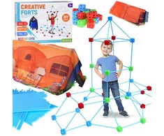 Jokomisiada Large Construction Straws Set – Creative Building Blocks 89 pcs ZA5907