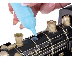 Jokomisiada Large Retro Train Locomotive Remote Control Train Light Steam Sound RC0700