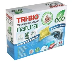Skalbimo kapsulės TRI-BIO SENSITIVE, 14 vnt.