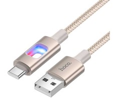 LED Cable USB A to USB C Hoco 3A 1,2 m U144 baltas