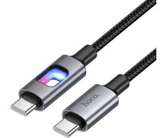LED Cable USB C to USB C Hoco 3A 60W 1,2 m U144 juodas