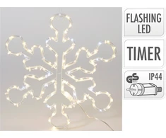 LED Snowflake Decoration. AX3300210. D32 cm. baltas