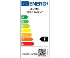 Ledlife 14W LED berėmė panelė, apvali, balta, 4000K