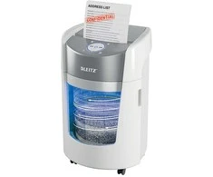 Leitz IQ OptiMax Small Office 350 Micro Cut popieriaus smulkintuvas Security P5 22L - Baltas