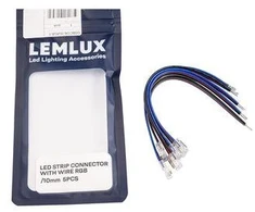 Lemlux CONNECTOR LED STRIP RGB 15CM CABLE 5PCS