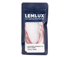 LEMLUX LED Strip Connector with 15cm Wire 10mm 5 pcs
