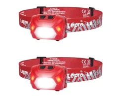 LEPRO 320014-R-2 USB Headlamp, 2 vnt.
