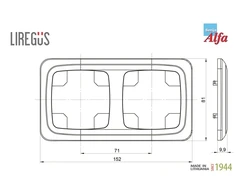 Liregus FRAME 2SEATS K14-135-02 OAK