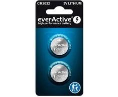 Ličio baterijos „everActive CR2032“ – 2 vnt. lizdinėje pakuotėje